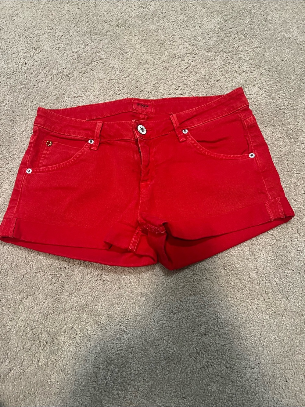 Hudson Women's Red Denim Shorts